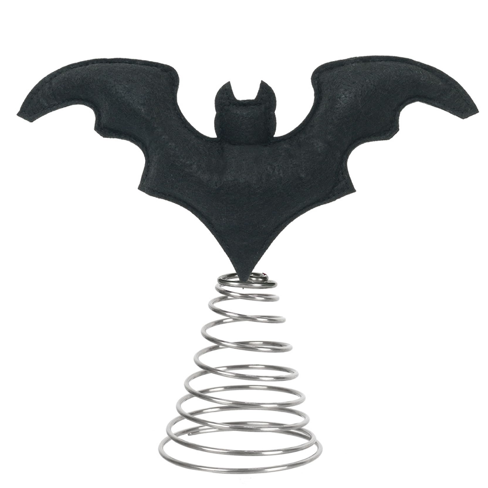 Lcarege Halloween Tree Topper, Spooky Halloween Black Bat Tree Topper Miniature Christmas Treetops Ornaments for Party Supplies, 7.9x8.7in