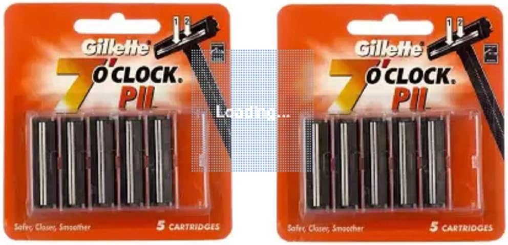 Gillette (7) O Clock Pll Cartridges 10 Pcs. (Pack of 2)