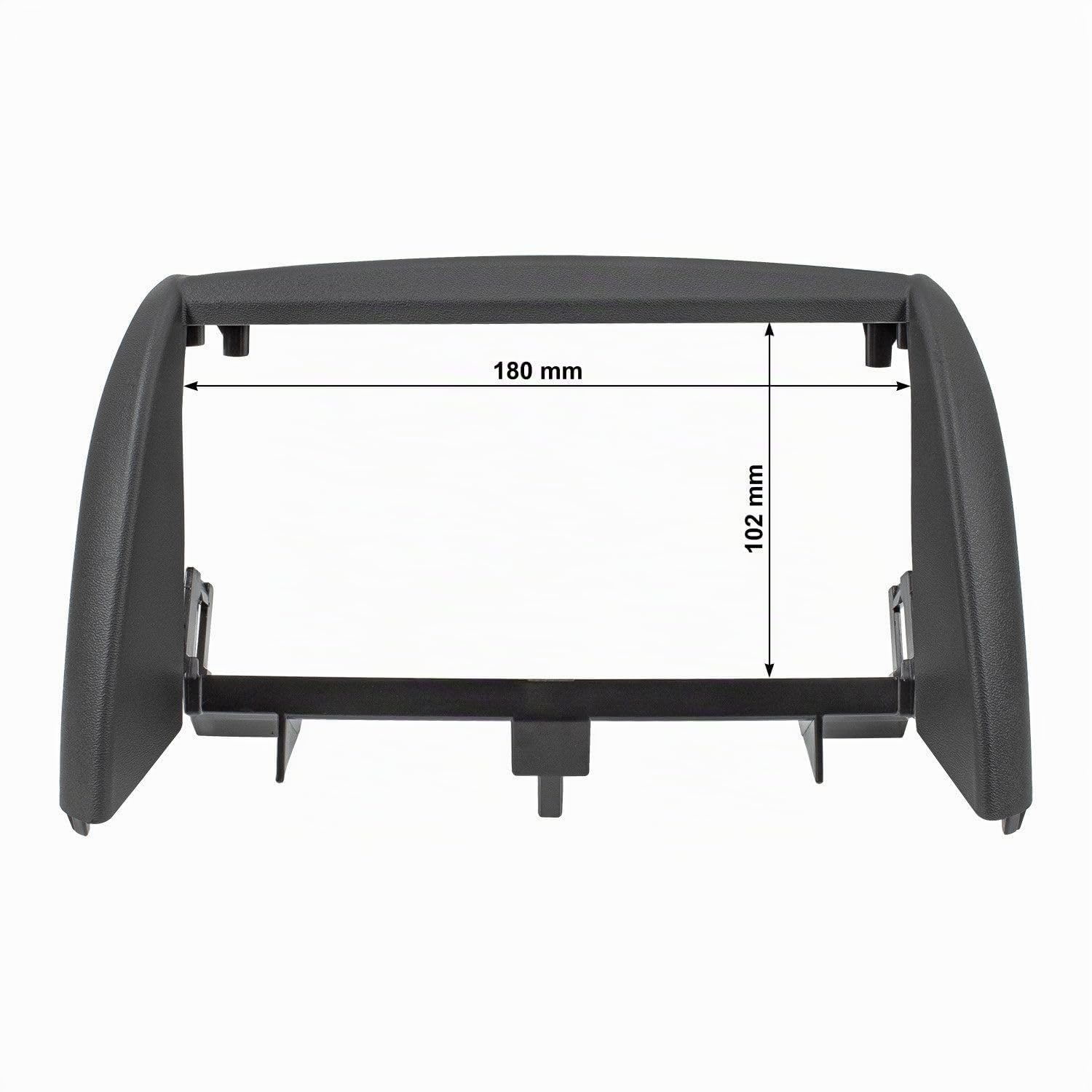 tomzz Audio 2414-103 Panel de Radio Doble DIN Compatible con Fiat Ducato 244, año de fabricación 2002-2006, Gris Oscuro