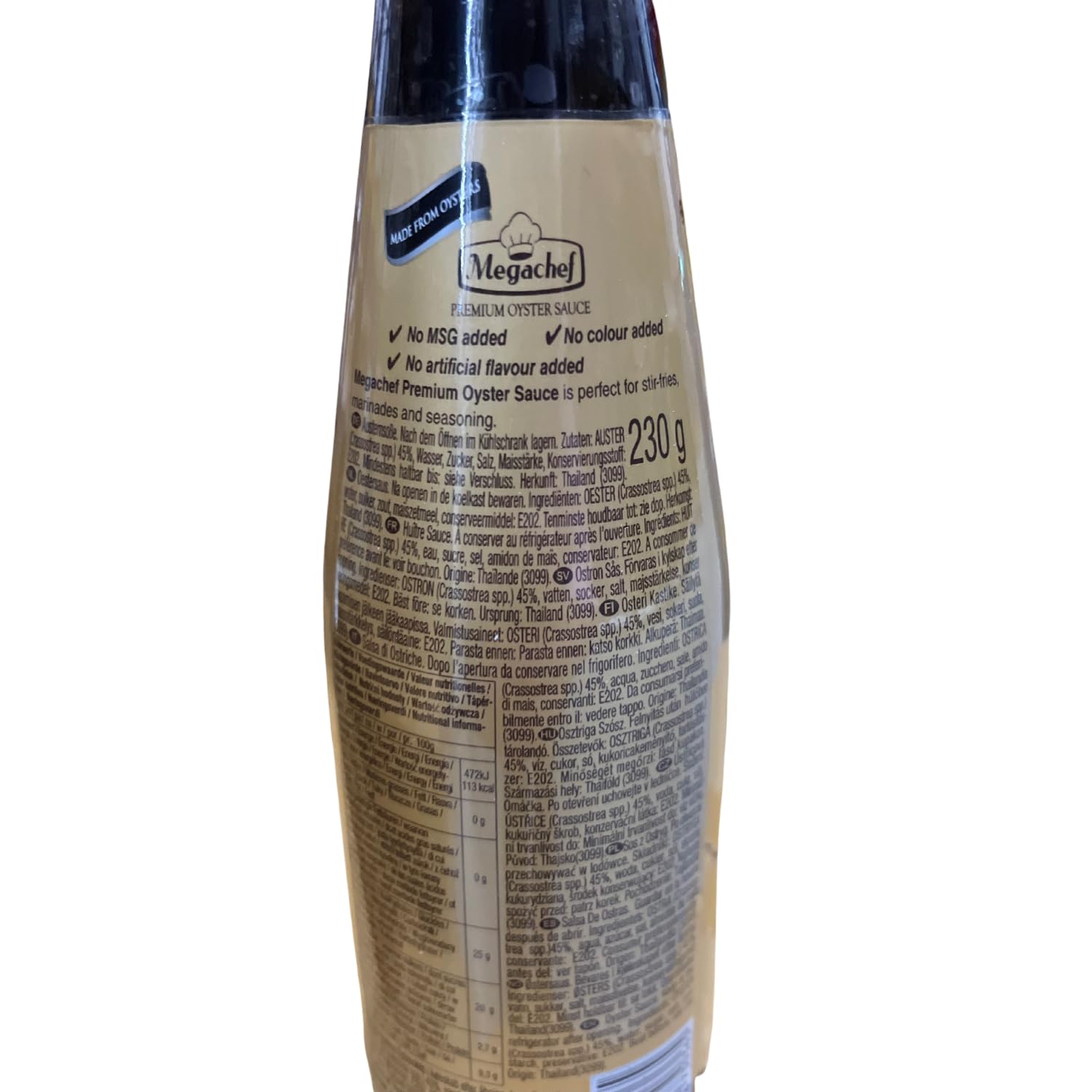 MEGACHEF Sauce aux Huîtres sans Gluten 12 x 230 g
