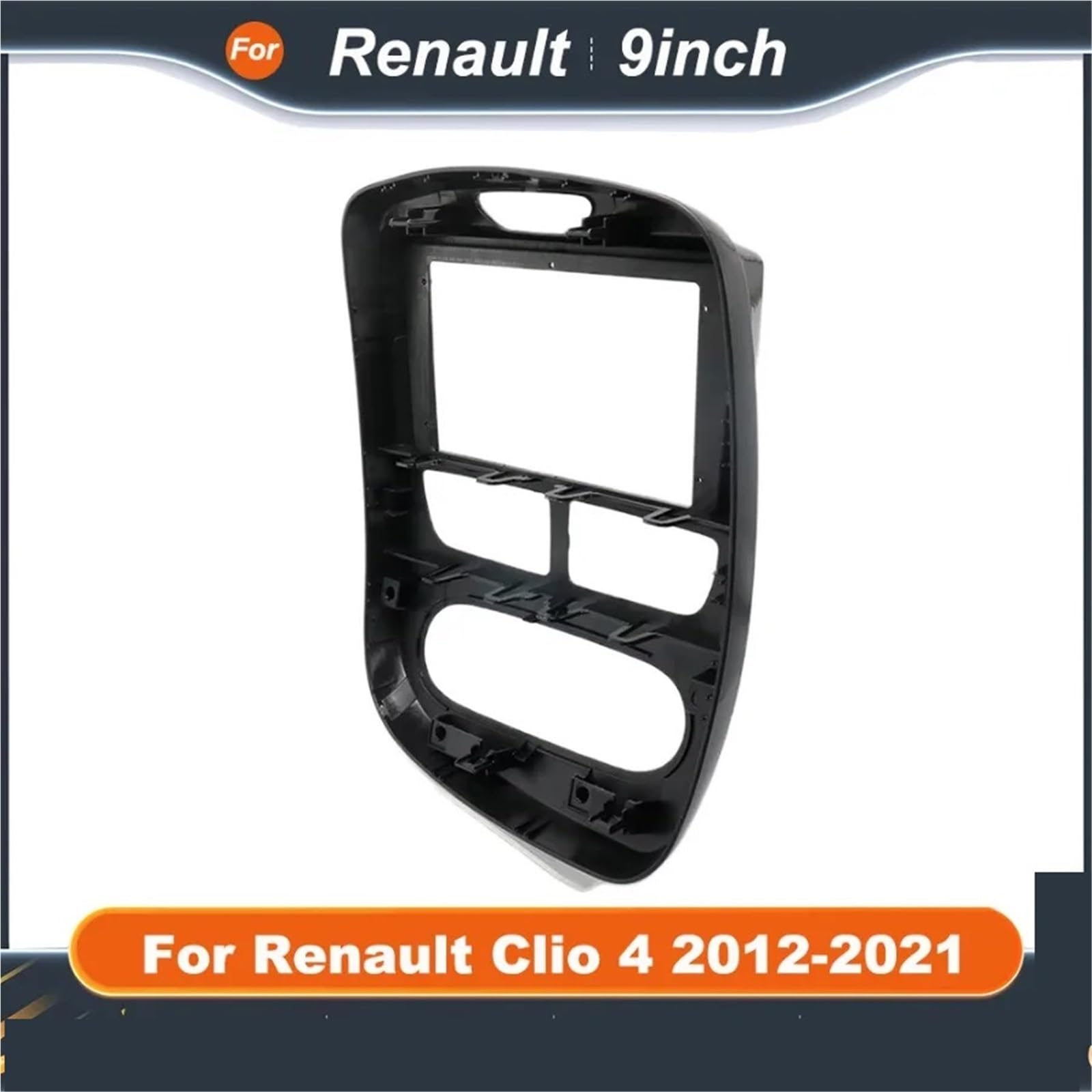 Juego de instalación de Radio Marco de Radio Coche 9 Pulgadas Compatible con Renault Clio 4 (2012-2021), Kit instalación Panel Tablero Audi Canbus(A Frame Cable Canbus)
