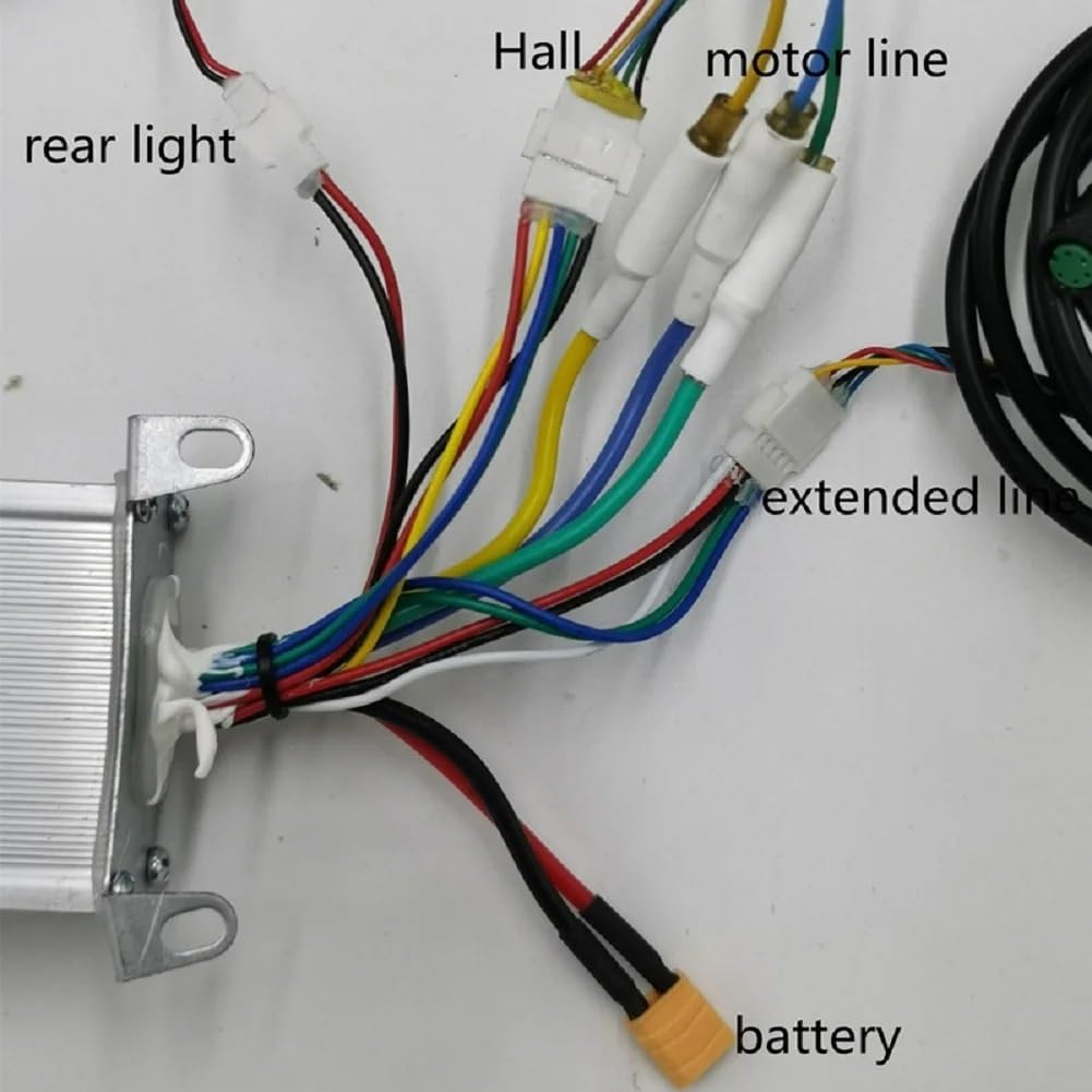 Centralina Monopattino Elettrico Lo Scooter acceleratore del cruscotto Controller 36V 350W sostituisce Il Freno Circuito fanale Posteriore dello Elettrico(C)