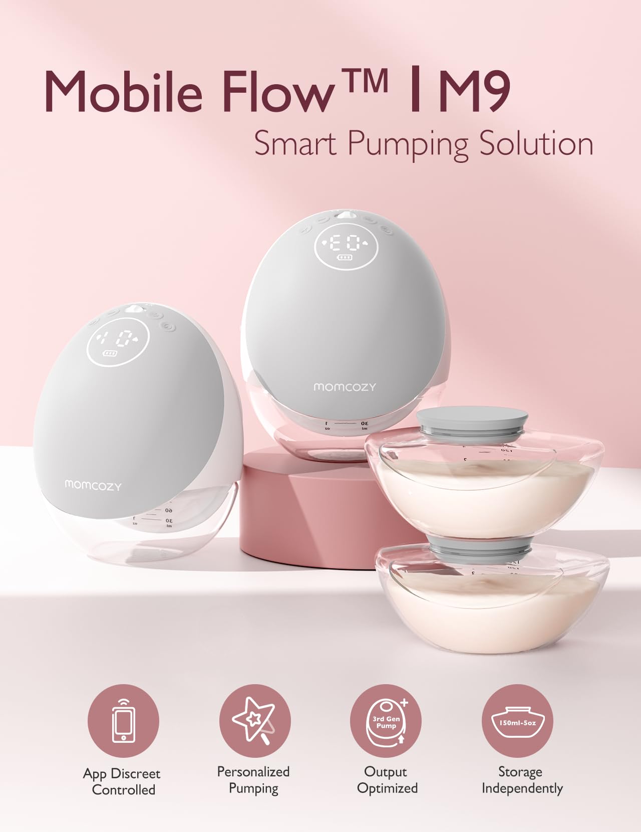 Amazon.co.jp: Momcozy 搾乳器 ハンズフリー アップグレード モバイル 