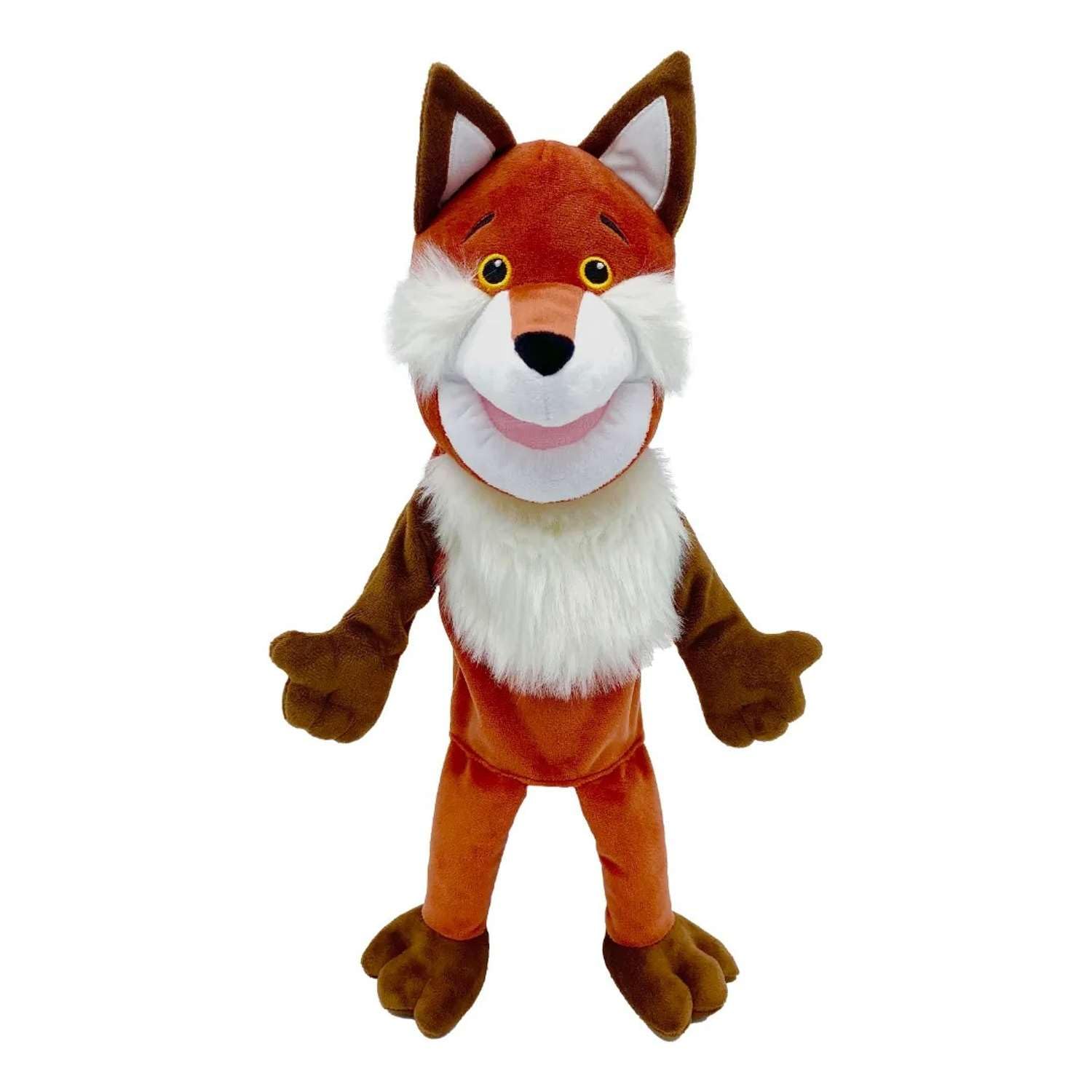Fiesta Crafts Fox Hand Puppet for Kids - Soft & Interactive Fox Toy with Moving Mouth & Arms for Role Play, Creativity & Sensory Skills - Gift Toys for 3-9 Year Old Boys & Girls & Above — image 1