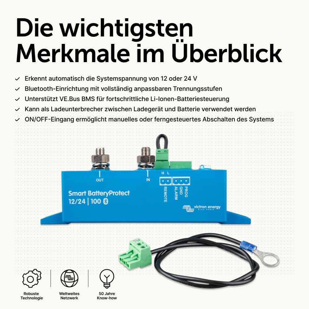 Victron Energy Smart Battery Protect 12/24-Volt 100 Amp (Bluetooth) Batterieschutz