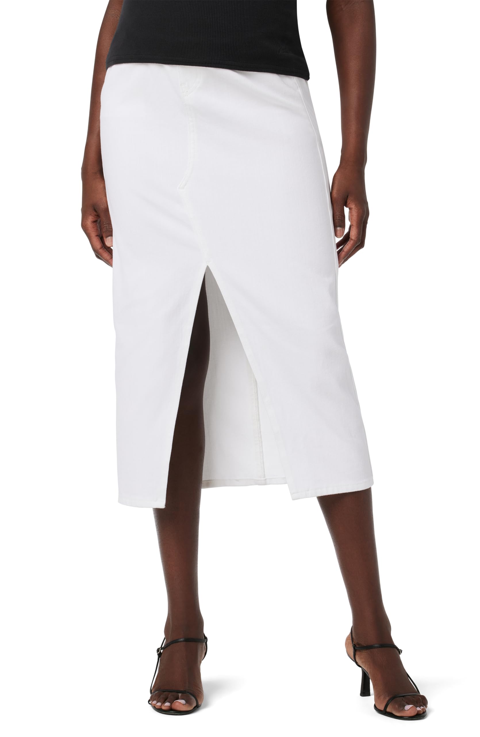 Hudson Gonna Jeans Midi con Fascia Addominale E Spacco Frontale Gonna Donna