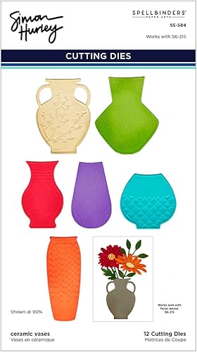Miniatura 9 de Spellbinders Jarrones de cerámica de Simon Hurley troquelados, metal