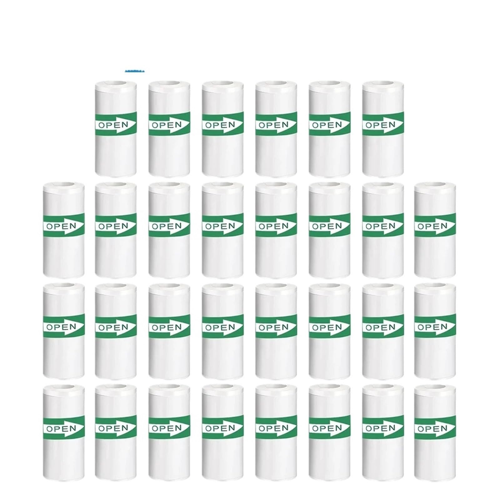 Générique Rouleaux de Papier Thermique Autocollant, Blanc 57x25mm