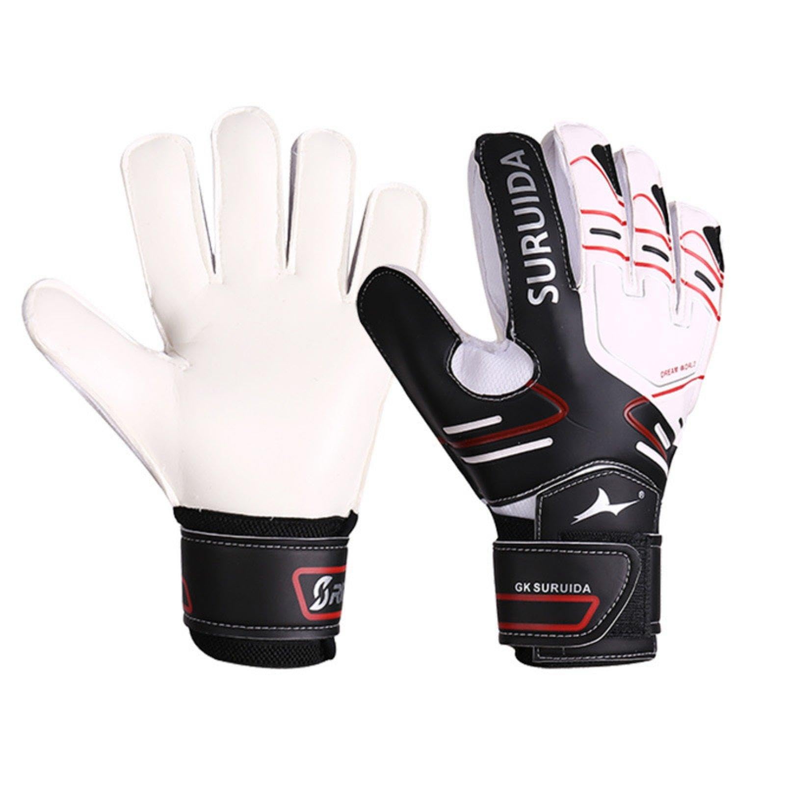 Finger Support Goalkeeper Gloves Wear Resistant Soccer Goalkeeper Gloves Training Athletic Gear Gear for Adults, Teens, Match Black 5-image-21