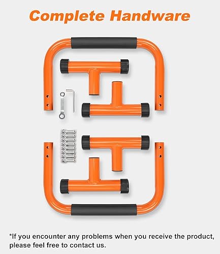 Miniatura 9 de Barra de empuje hacia arriba, barras de paraletas antideslizantes de 12 pulgadas de alto y barras de inmersión con asas de espuma, equipo de