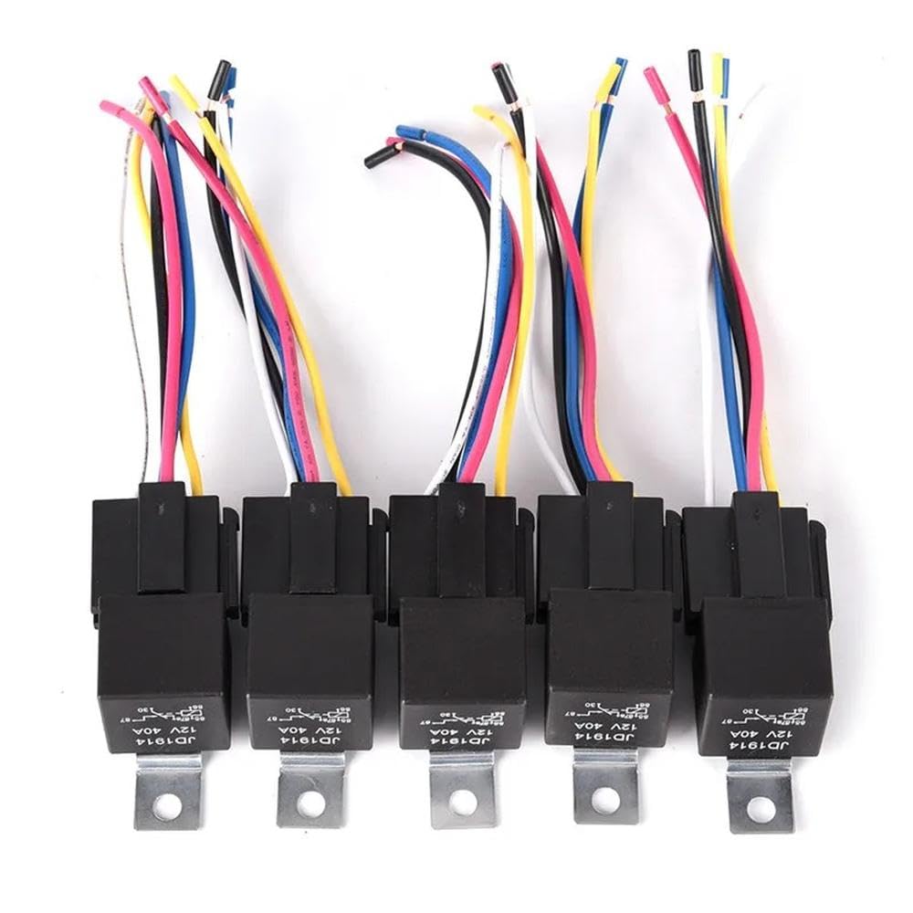 autopartes Retransmisión Automotriz Impermeable Del Coche De La Retransmisión 12v 5pin 40a Con La Retransmisión Auto Terminal De Cobre Roja Negra