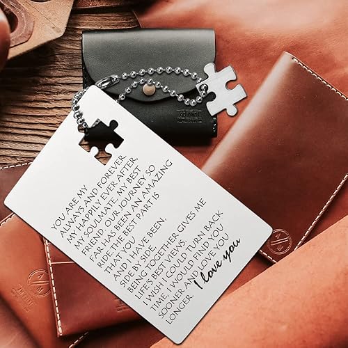 Miniatura 5 de llxxeyopqdxz Tarjeta de inserción de cartera, regalo de billetera grabada, regalo de tarjeta de aniversario para marido, regalos de cumpleaños,