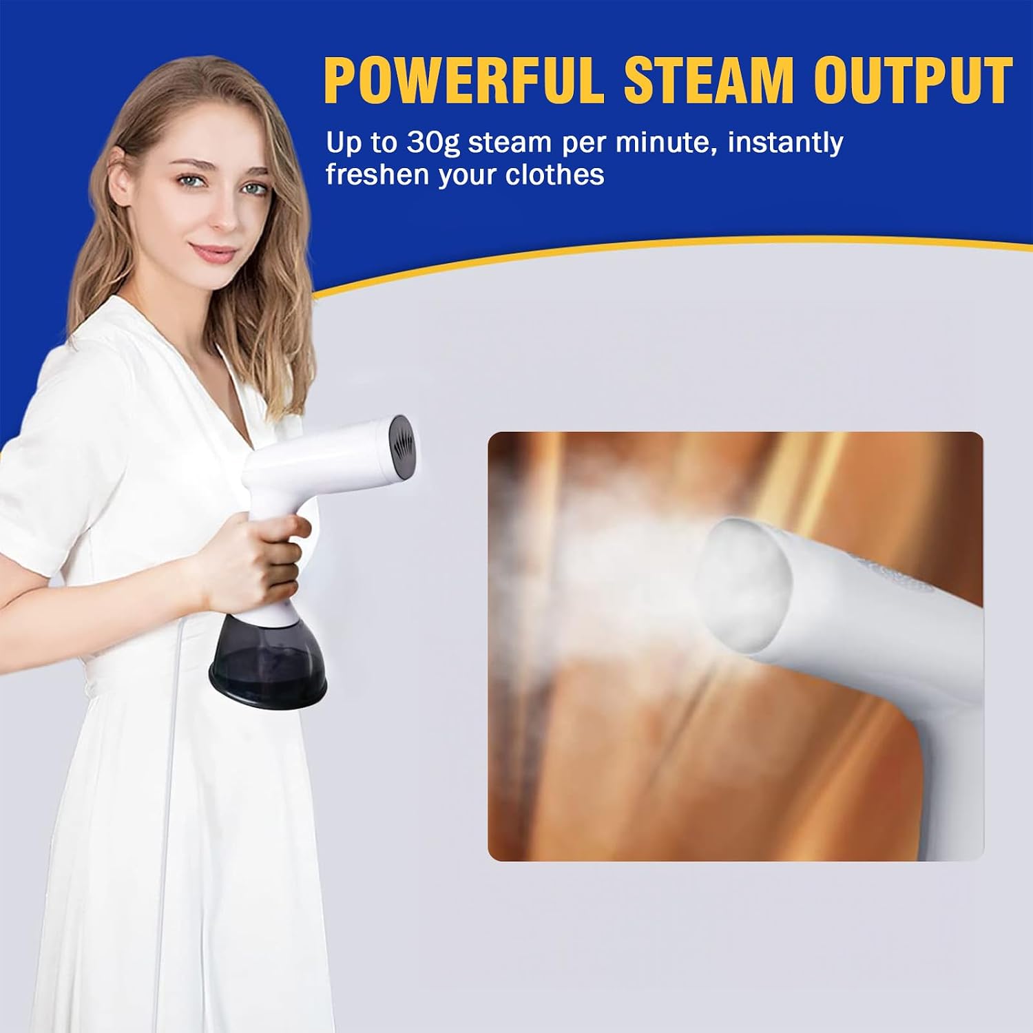 Handheld Clothes Steamer, 1640W 30g/min Steam 400 ml (HY-128) thumbnail 4