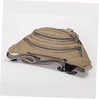 Vista 8 de BESPORTBLE Riñonera de lona de moda Riñonera unisex Riñonera ajustable Riñonera de moda Riñonera, Caqui, Centímetro