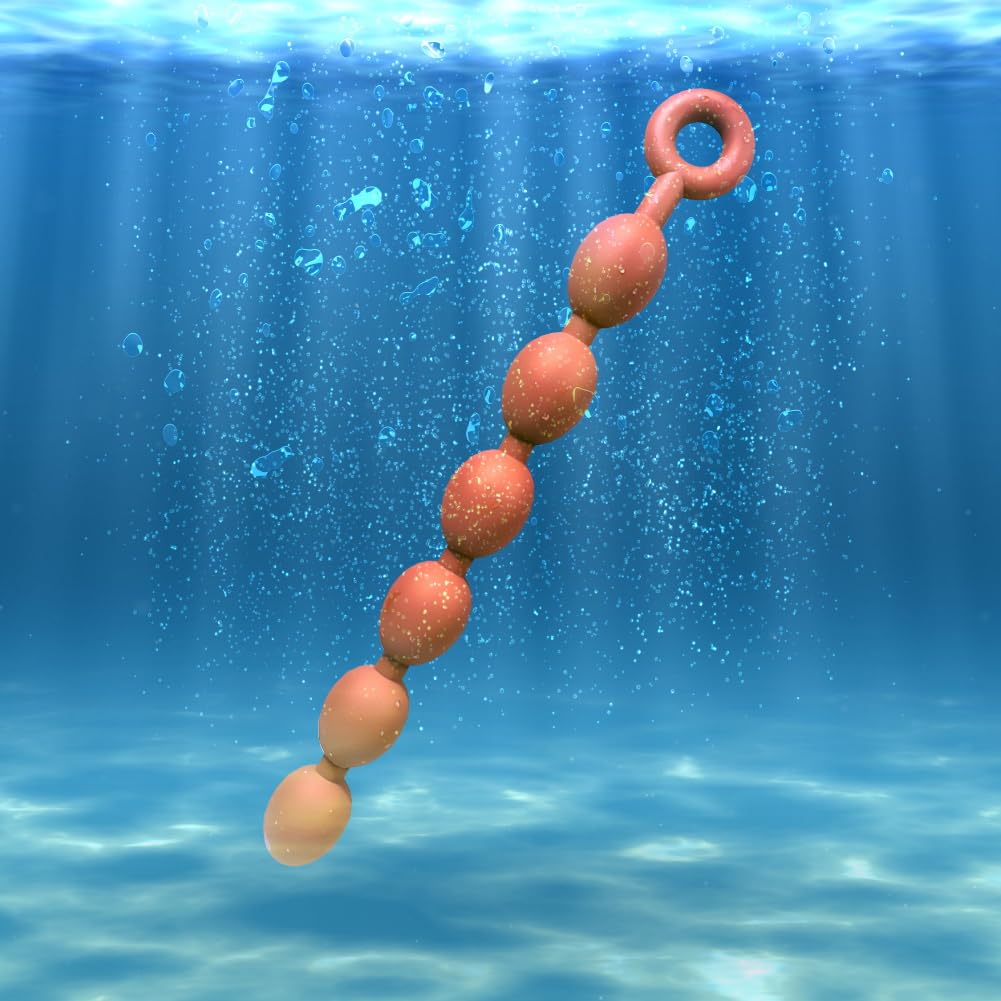 SXOVO Palline Anali Extra Grandi Plug Analesex Toy in Silicone Liquido con Anello Sicurezza Plug Anale-Dilatatore per Stretching Anale e Stimolazione Prostata BDSM Toys Sessuali per Donna Uomini (M)