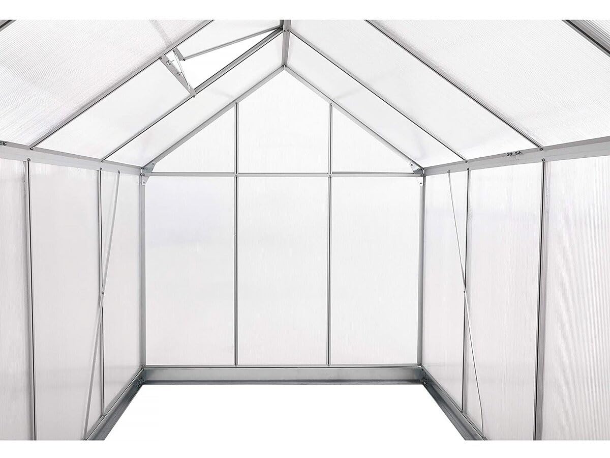 Serre Jardin Polycarbonate 250 x 190 x 195 cm Basilic - 4,75 m² - Gris