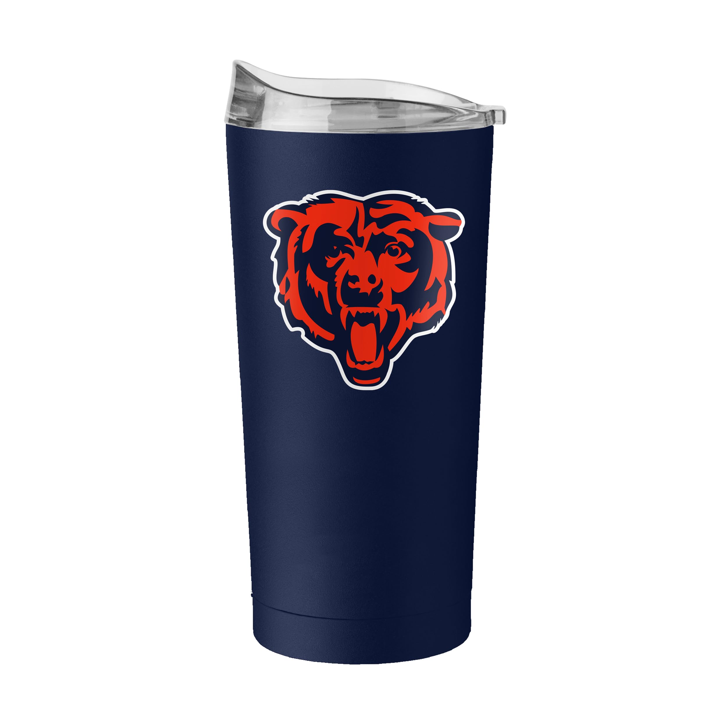 FANMATS NFL Chicago Bears 20 oz Stainless Steel Tumbler — Powder-Coated | 20 Fluid Ounces | Vacuum Insulated | Team Color