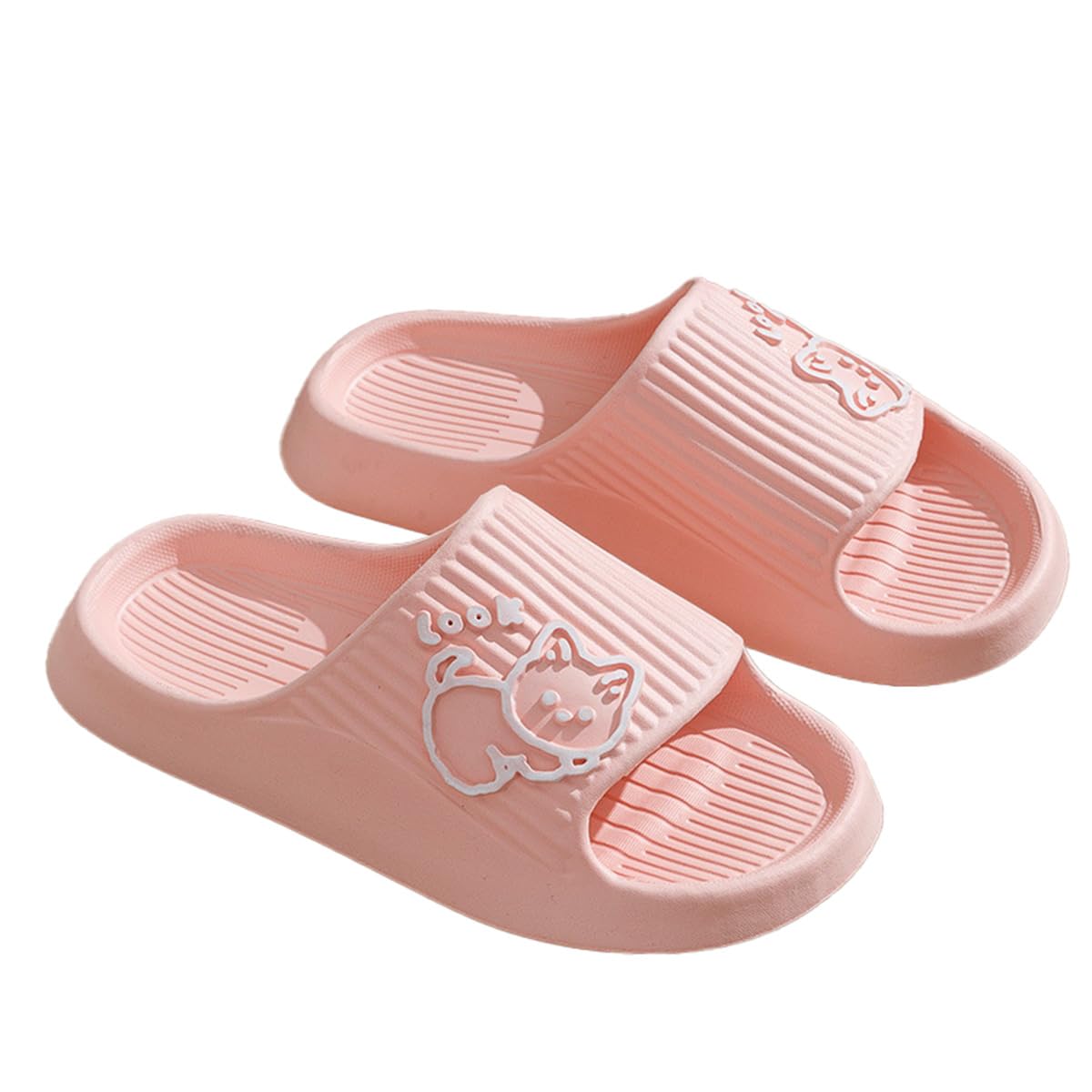 Loizziuy Cute Bear Slippers for Women Breathable Non-slip Open-Toe Summer Slippers Home Outdoor Sandals for Comfort