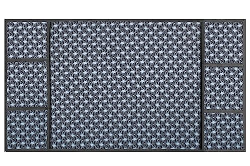 Image of Stylista Refridgerator top Cover Suitable for Samsung RR21C2H25S8 /HL, 189 Liter Fridge, Dimension (WXD) 71x109 CM, Interlocked Ropes Pattern Grey