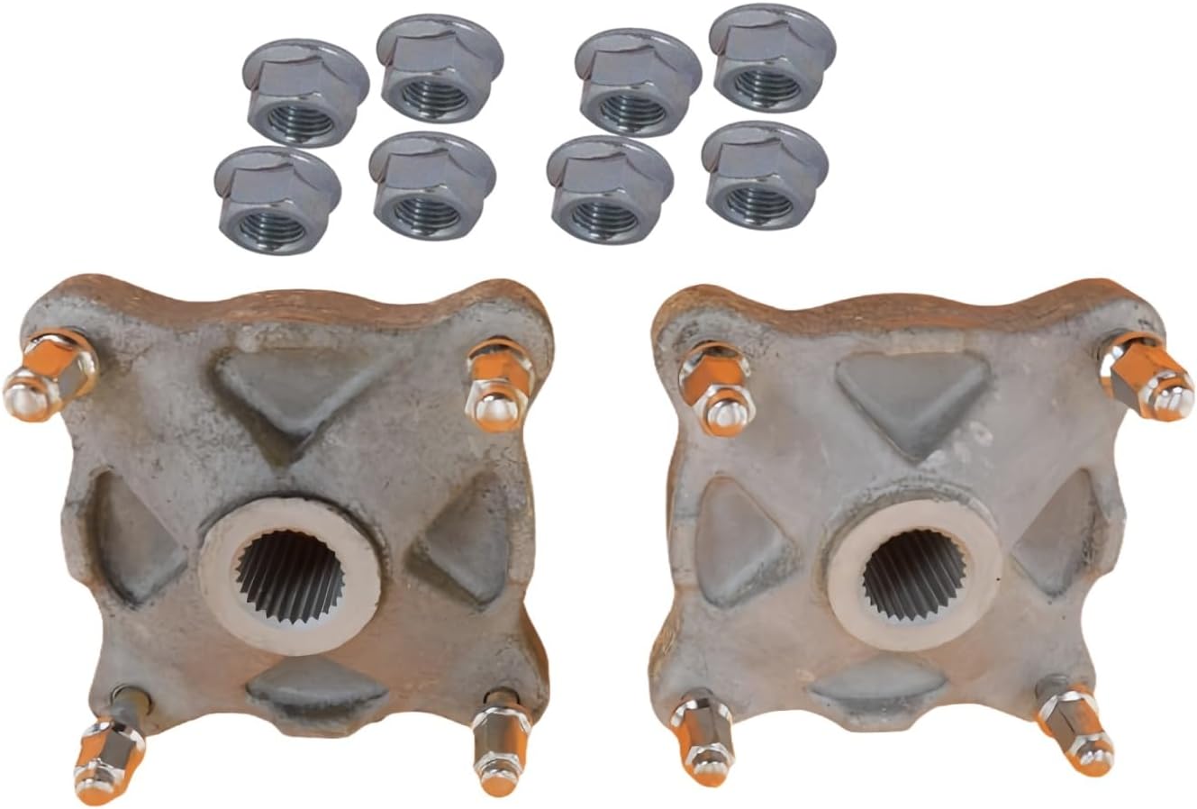 2X Rear Back Left &Right Wheel Hubs set with Wheel Nut Fits for Polaris Sportsman 400 01-02 500 96-02