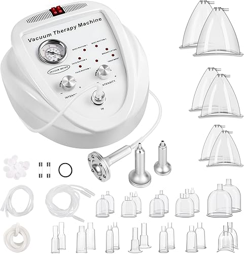 Miniatura 1 de Beauty Star - Máquina de terapia de vacío, máquina de ventosas multifuncional de succión ajustable (0-70 cmHg) con 30 tazas y 3 bombas (tazas