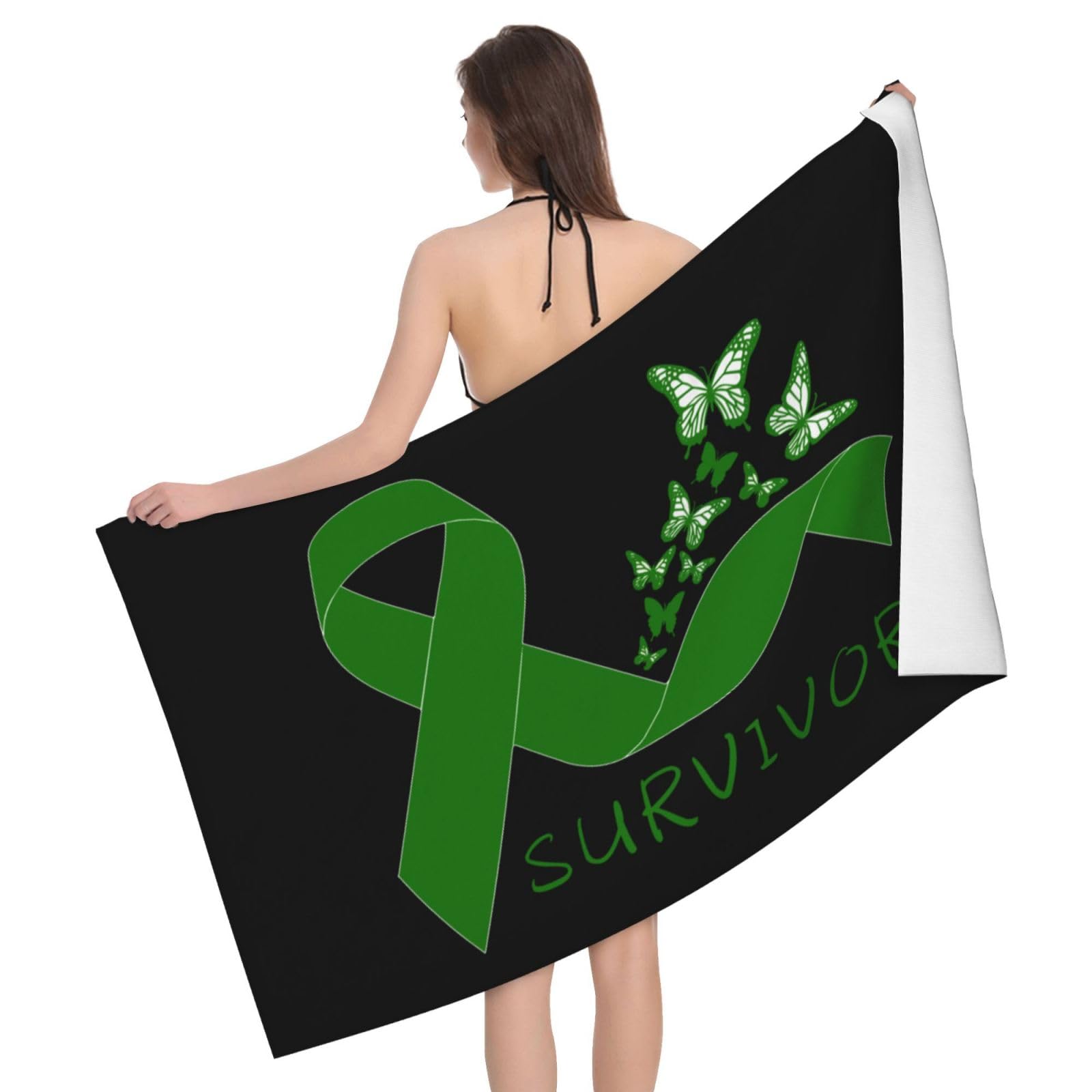 HLBSDM Microfiber Liver Cancer Survivor Beach Towel Quick Dry Soft Sand Free Beach Towels for Pool Swim Beach Lightweight Thin Towels