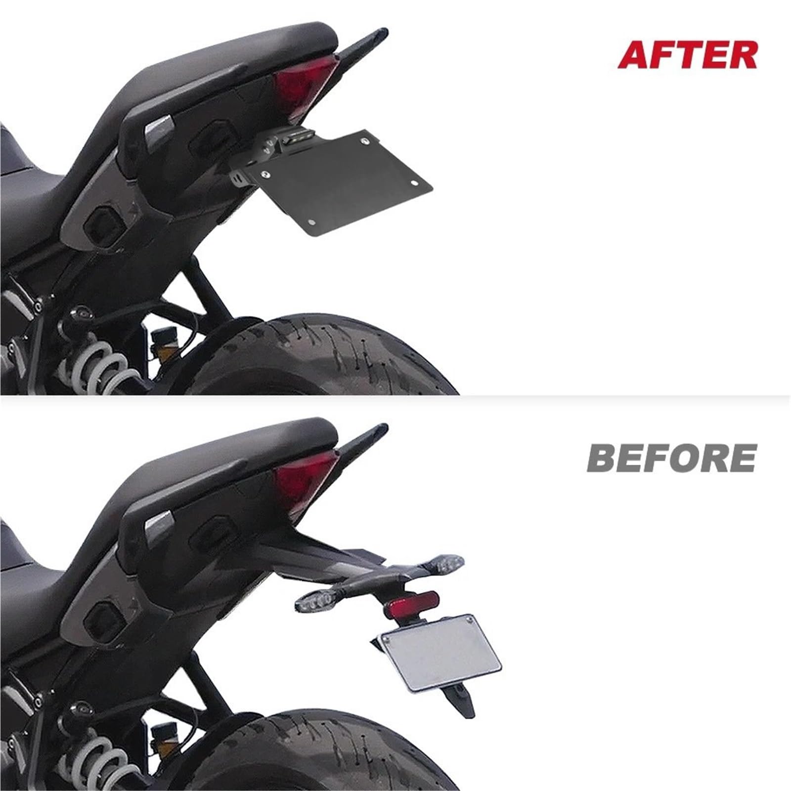 Uchwyt tablicy rejestracyjnej Pasuje do motocykla Triumph Tiger 660 Sport 2022-2025 Tiger Sport 800 Uchwyt tablicy rejestracyjnej z tyłu Ramki tablic rejestracyjnych(With tail reflector)
