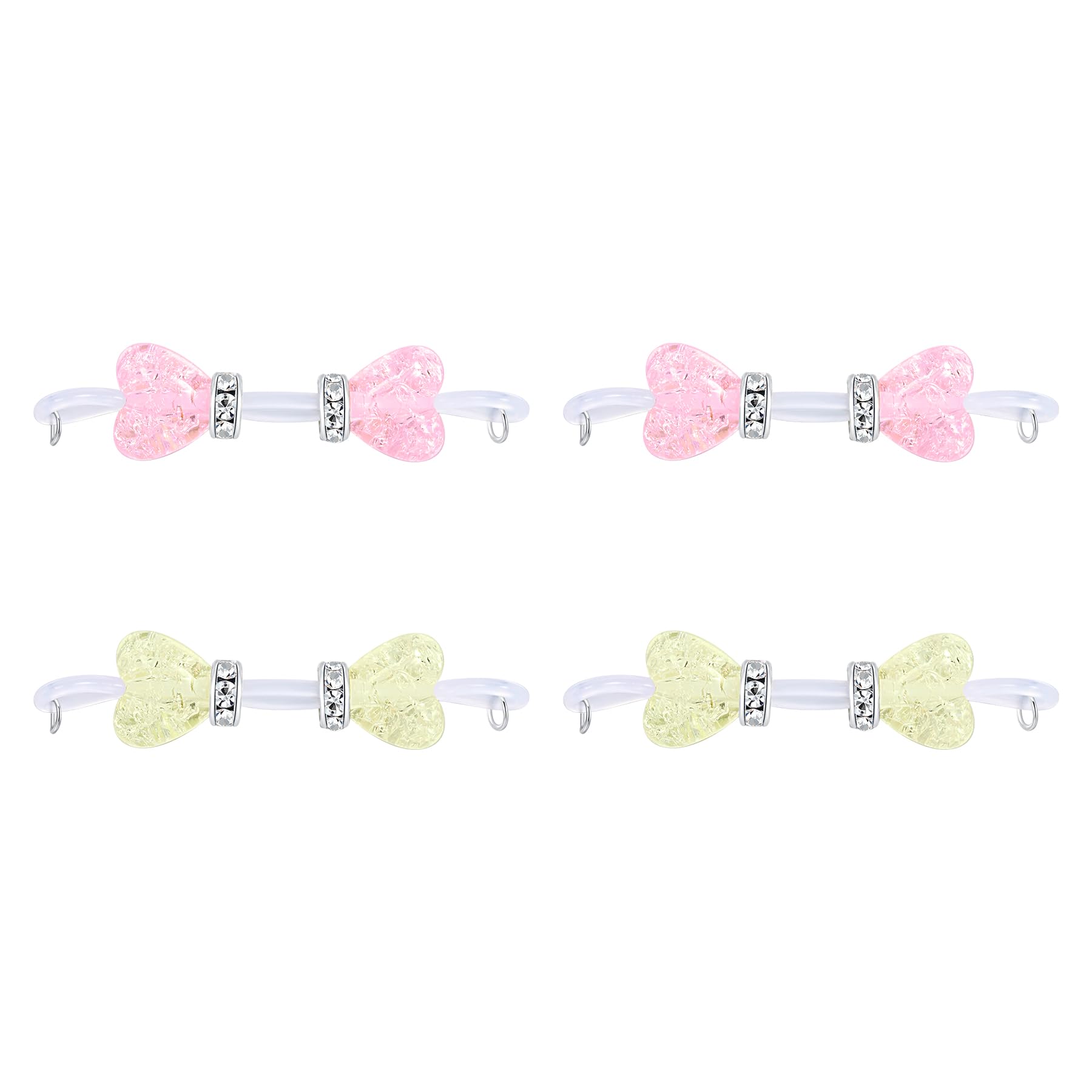 Funseedrr 2 Paar Fake Nippelpiercing Brustwarzenpiercing UV Silikon Faux Nippelschmuck ohne Piercing Clip auf Nippel für Frauen Körperschmuck