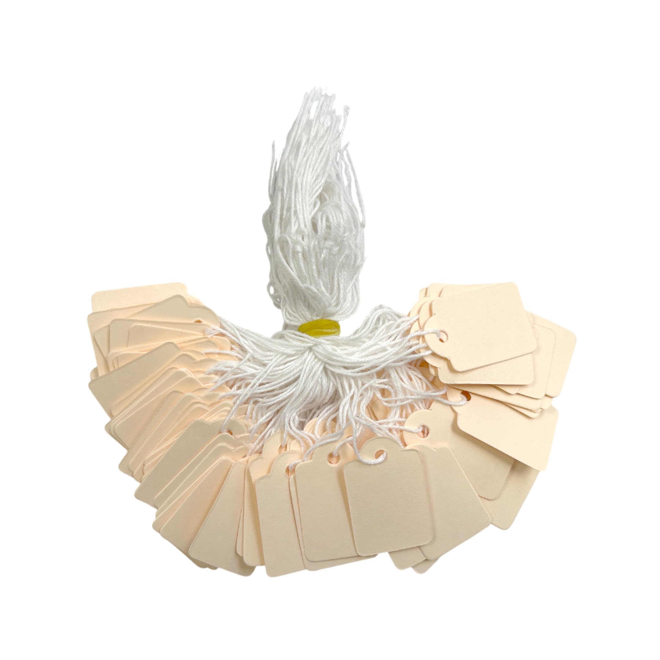 Pack of 100 Medium Ivory Strung Tags Price Tickets 25 x 39mm