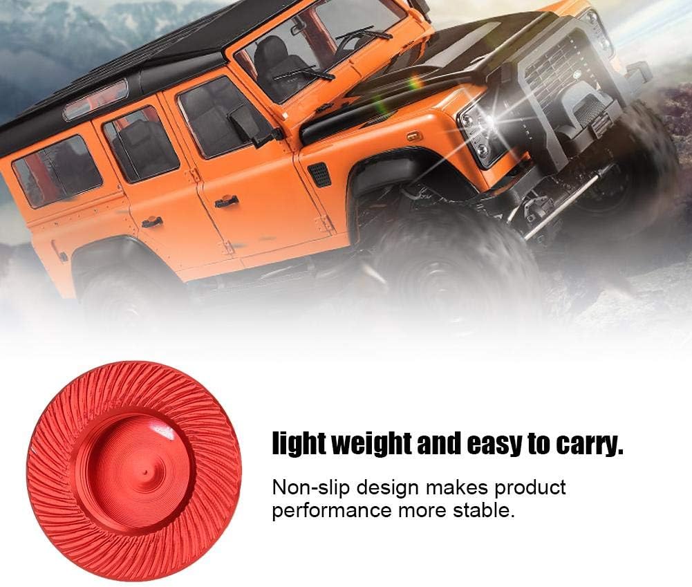 Tbest 4Pcs Aluminium Alloy Dust-Proof Hub Nut, 17mm x 7mm x 1.0mm, Red, 4 Count, RC Car Wheel Accessory, 1/8 RC Crawler, AGAMA, X ray, LOSI, AE, Team- C, HSP