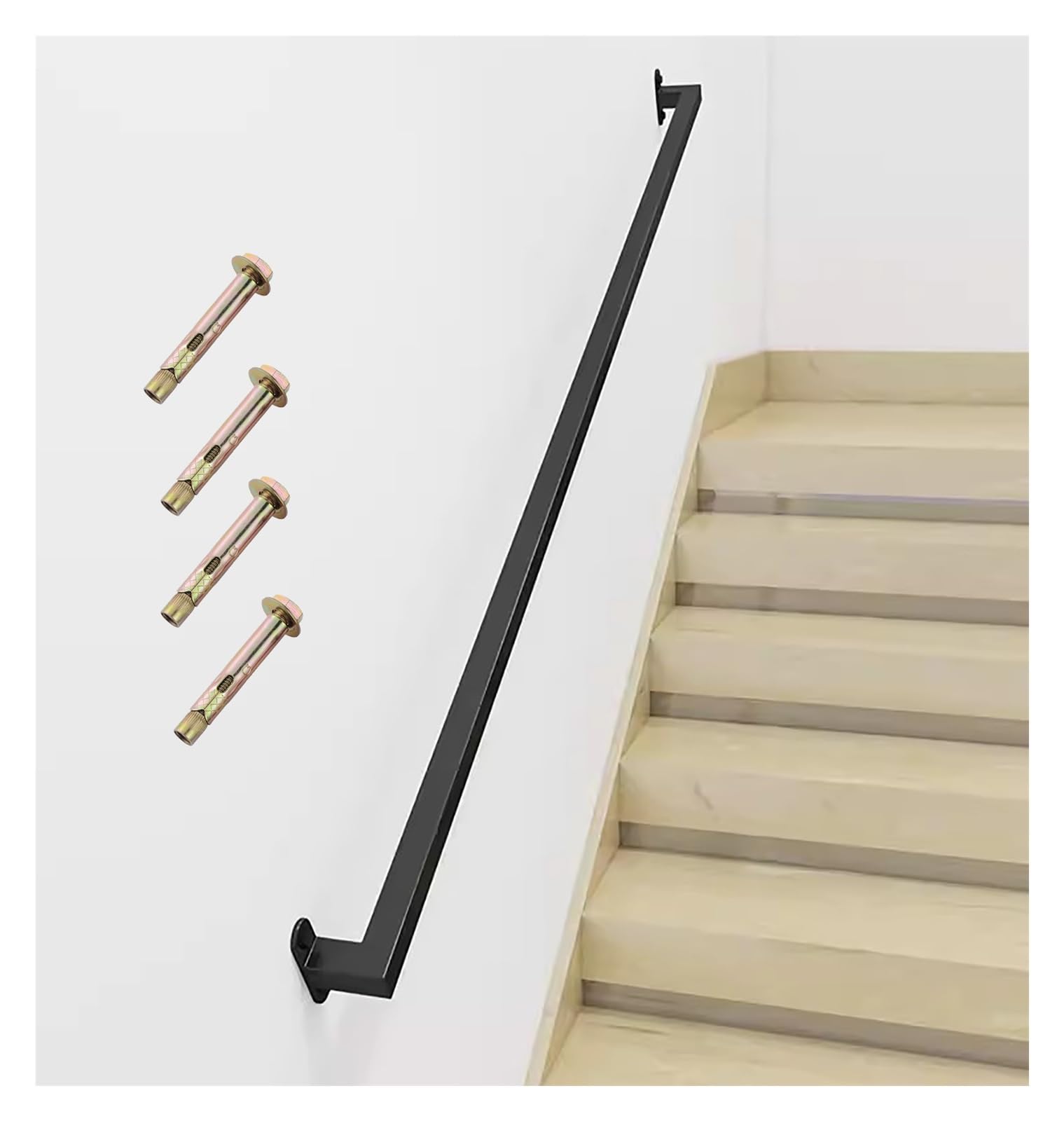 鉄製　階段手すり ブラック 高さ100cm ×3本　現行販売品　¥20,694 Amazon.co.jp: 手すりスピンドル ブラック 階段手すり 壁用金具付 長さ