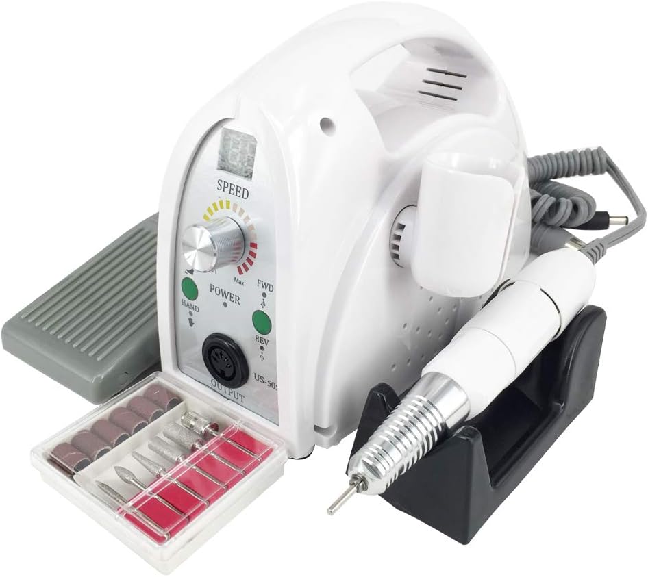 65W 35000RPM Electric Nail File,Nail Drill Machine Acrylic Manicure Tools for Nail Beauty(White)