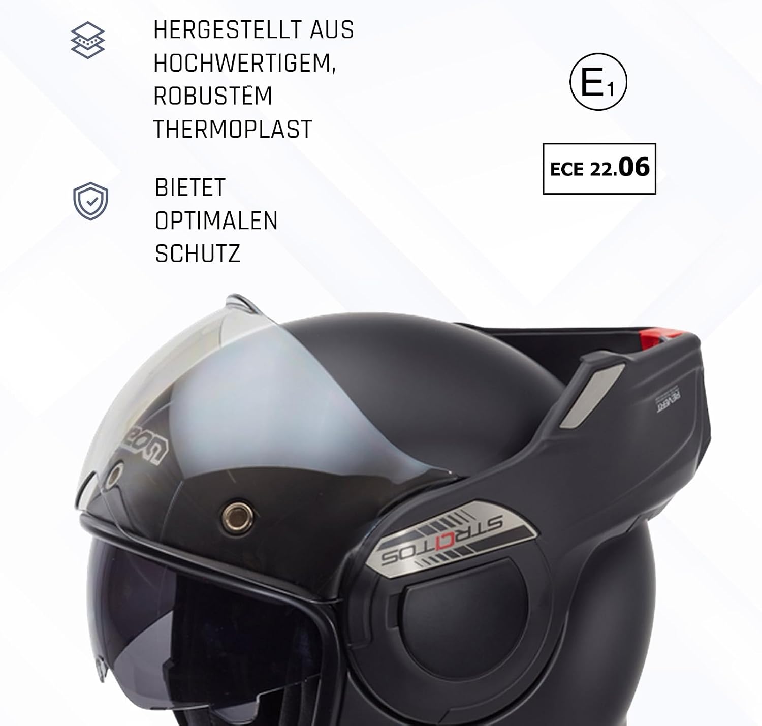 BEON Stratos Motorradhelm - Systemhelm Klapphelme Liberia | Ubuy