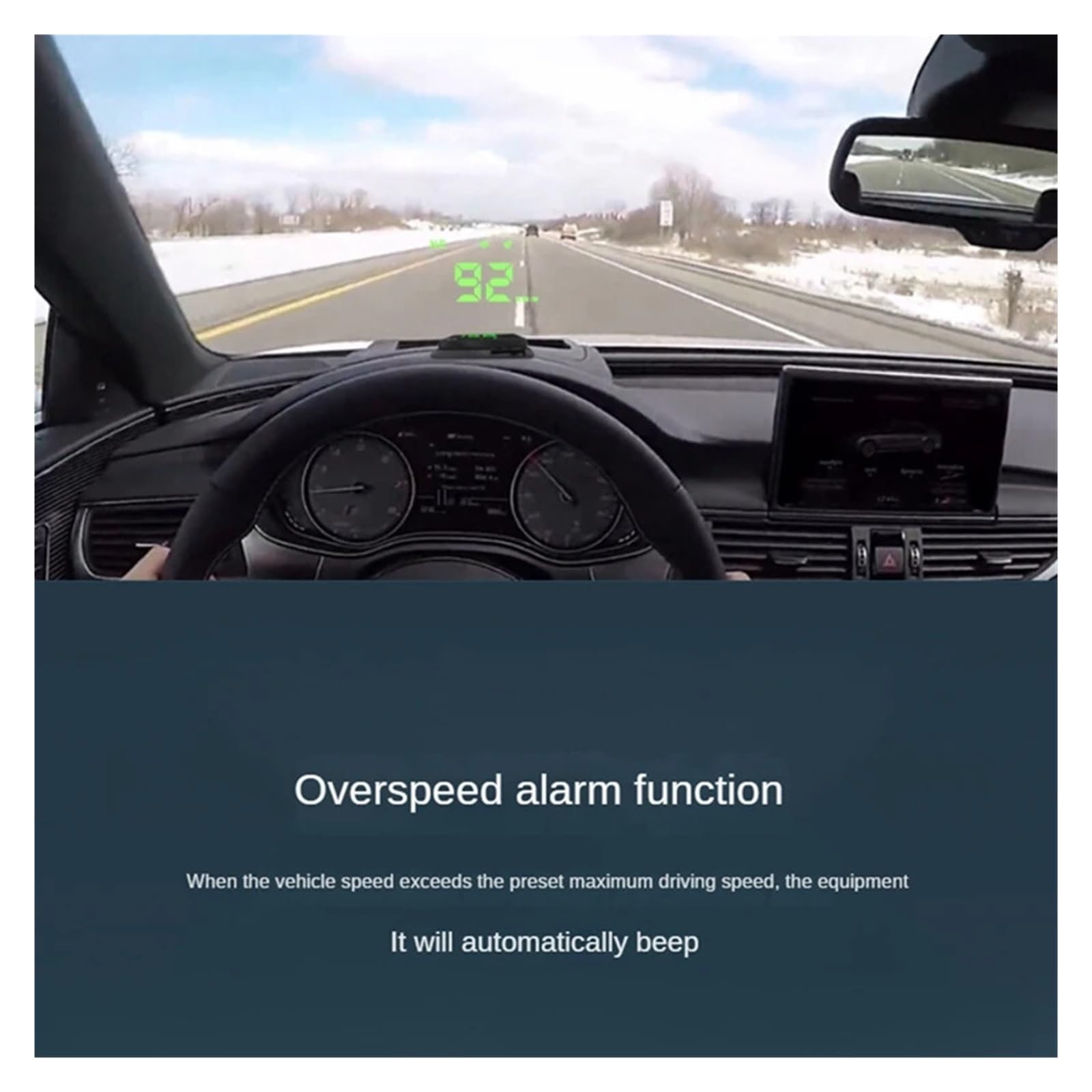 HUD Head Up Display GPS For Coche Velocímetro Parabrisas Proyector Universal Negro Adecuado For Todos Los Coches Camioneta Alerta De Velocidad