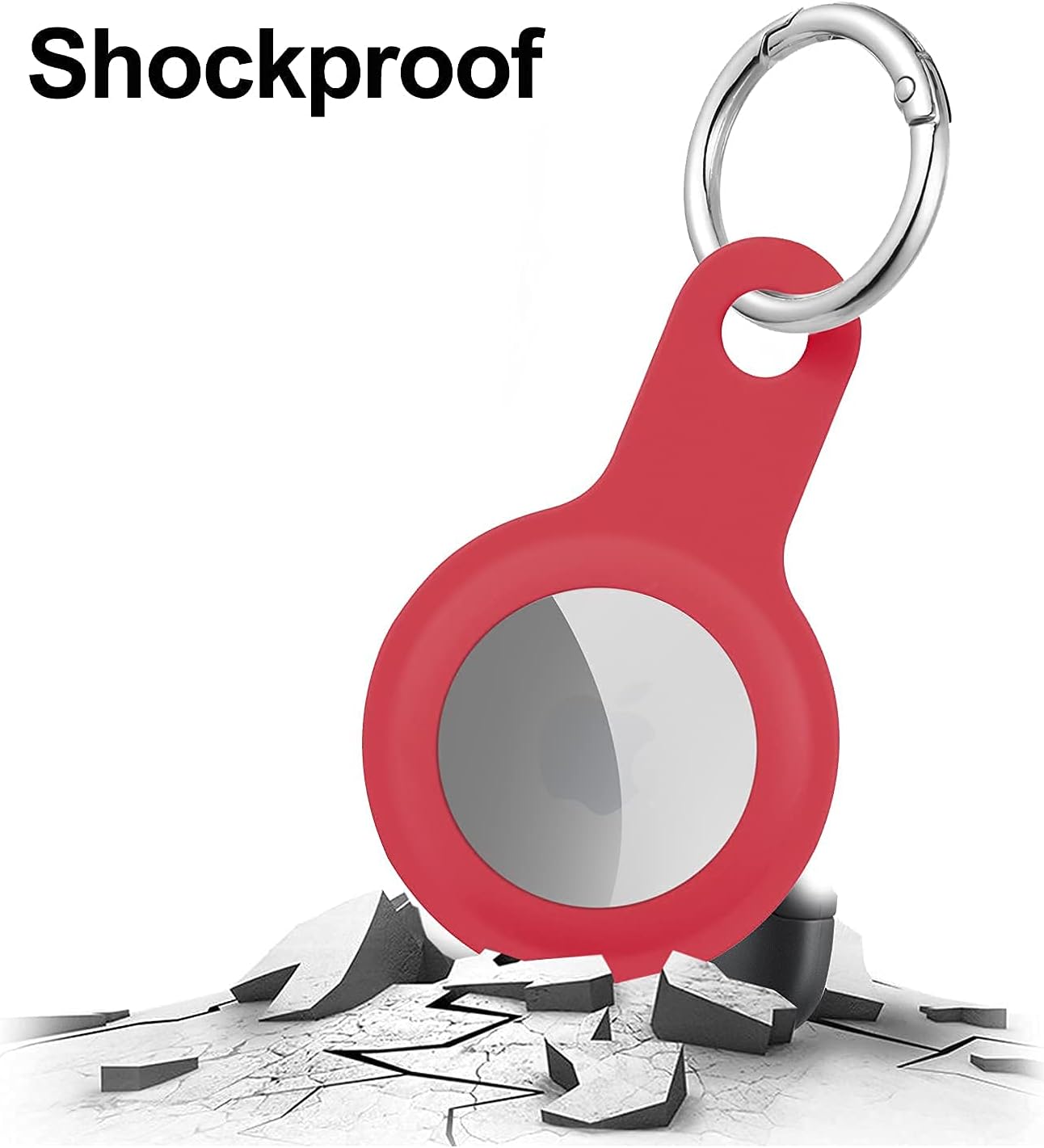 4 pack silicone airtag case for apple airtags 2021 peitricrog airtag dog collar finder tracker holder keychain protective cover with key chain for a