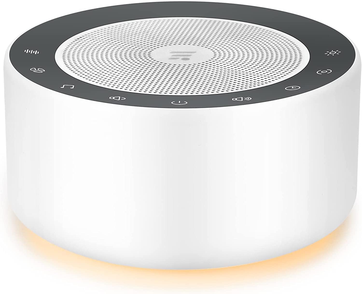 White Noise Machine with 30 High Fidelity Soundtracks, 7 Colors Night Lights, Full Touch Metal Grille and Buttons, Timer and Memory Features, Plug in, Sound Machine for Baby, Adults
