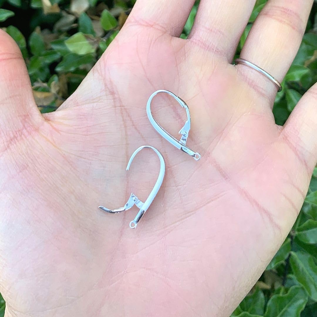 SS9-3 Ohrringhaken aus Sterlingsilber, mit Klappbügel, 18 Diamanten, Ohrdraht, Ohrdraht, für Ohrringe, Schmuckherstellung, 5 Paar