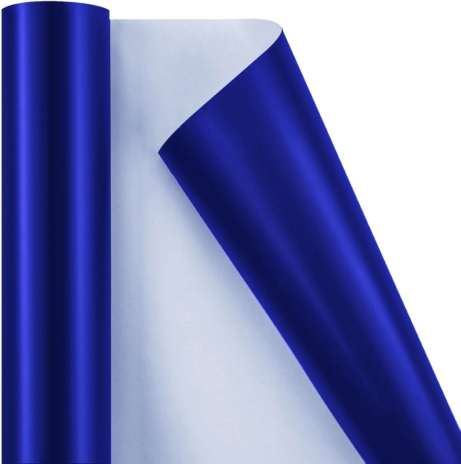 Retrify Matte Blue Wrapping Paper Roll, 17 Inches x 32.8 Feet Mini Roll Elegant Gift Wrap Paper for Wedding Bridal Shower Birthday Valentine's Day( color Silver)