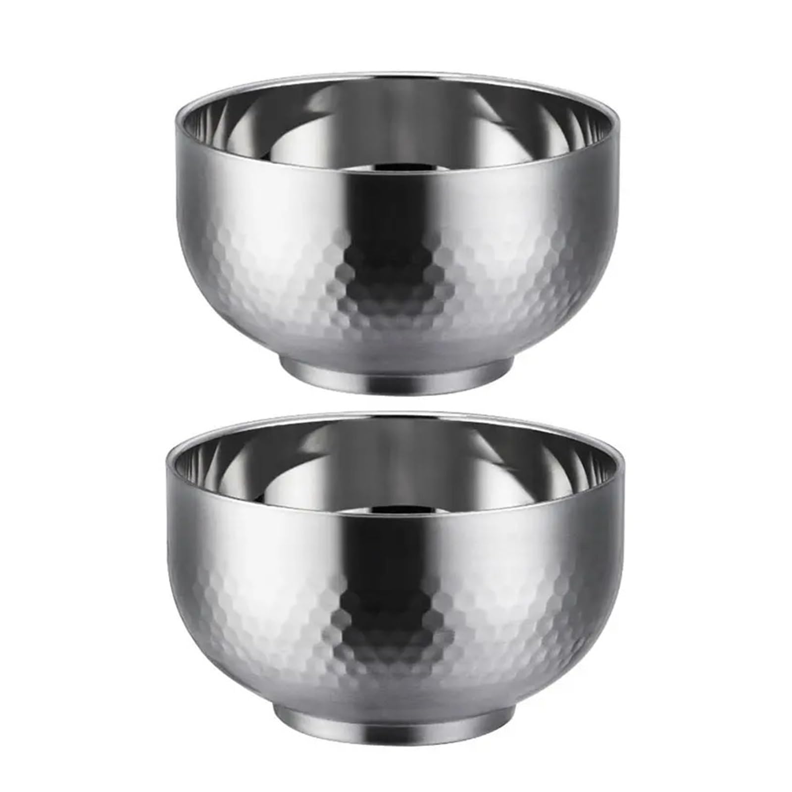 Genérico Cuenco de arroz acero inoxidable, sopa espesada doble capa, fideos Ramen(14cm 304 SUS)