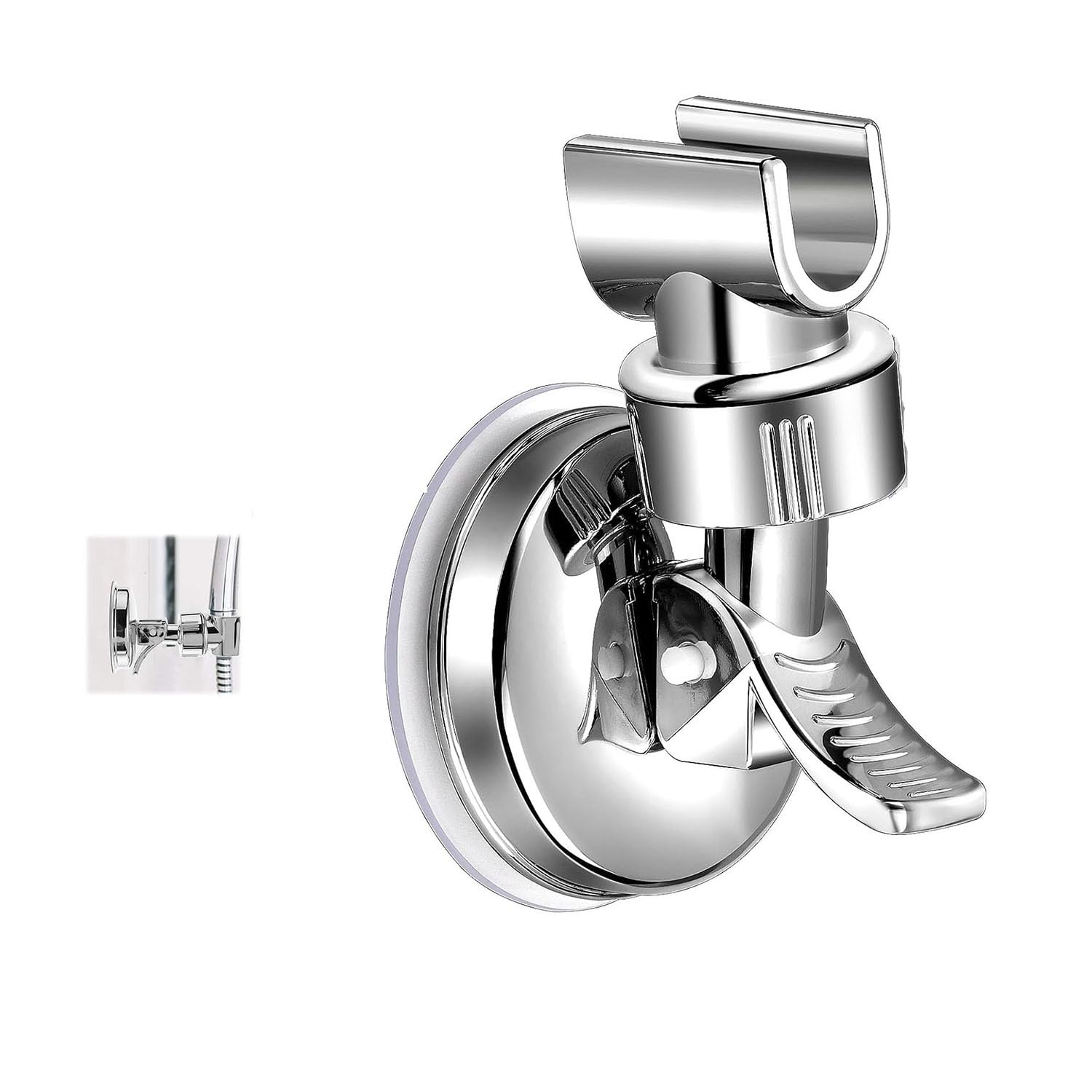 Adjustable Shower Head Holders, Universal 360° Rotation Shower Head Bracket with Suction Cup, for Bathroom Accessories
