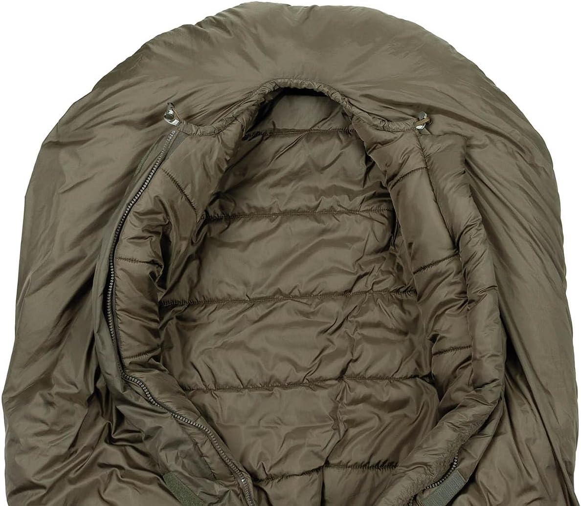 Mummy Sleeping Bag 3 Seasons Olive 2 Ply Filling