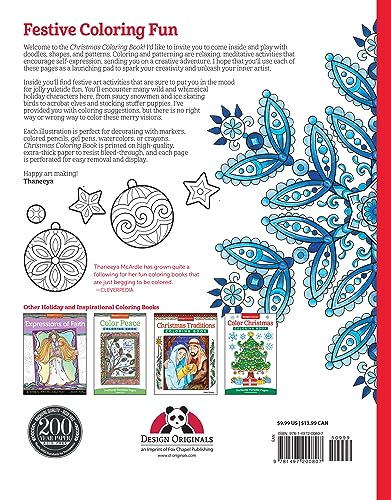 Christmas Coloring Book (Coloring is Fun) (Design Originals) 32 Fun & Playful Holiday Art Activities from Thaneeya McArdle on High-Quality, Extra-Thick Perforated Pages that Resist Bleed-Through - Image 2