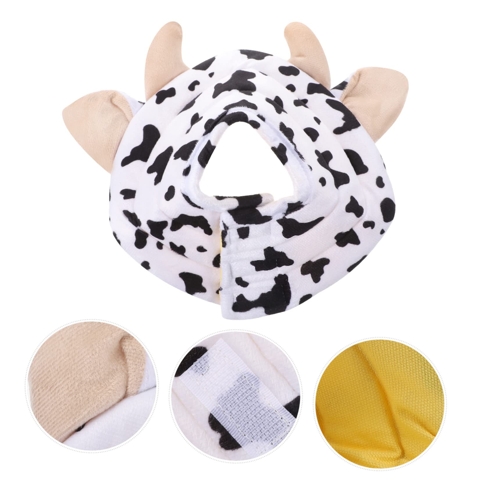 Milisten 3piezas Collar De Inflable para Mascotas Cono Protectivo para Perros y Gatos Diseño De Vaca Lavable y para y Cuidado