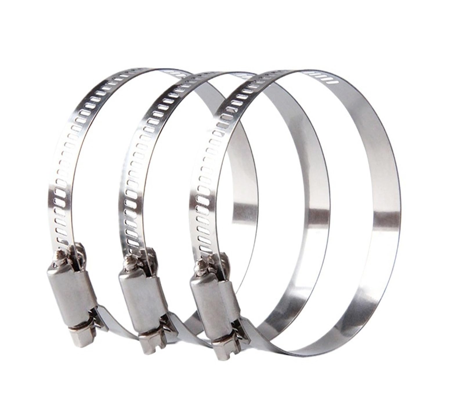 Hqycl One Color 5/10Pcs 8 To 152Mm 304 Stainless Steel Adjustable Drive Fuel Line Worm Size Clip Hoop Hose Clamps(72-95Mm 5Pcs)