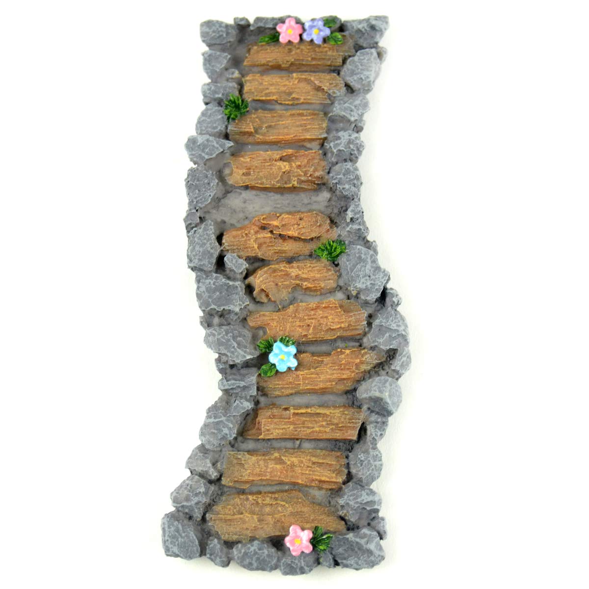 Midwest Design Imports Wood & Stone Pathway, 5" x 1.5" x .5", Multicolor