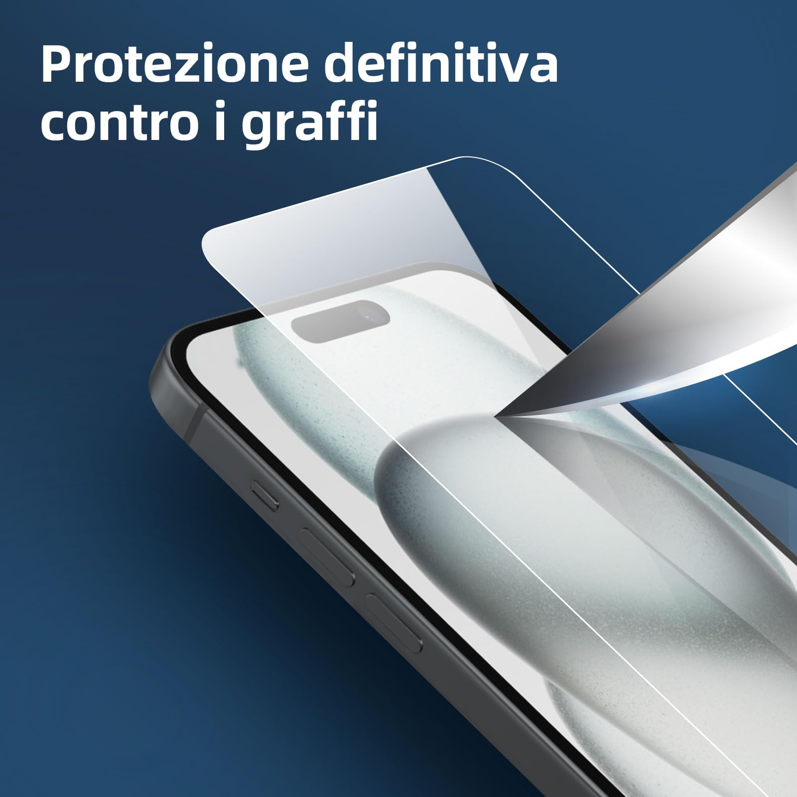 NEW'C 3 Pezzi, Vetro Temperato per iPhone 16 Plus, iPhone 15 Pro Max, iPhone 15 Plus (6,7 Pollici), Pellicola Prottetiva, Senza Bolle, Durezza 9H, 0,33mm Ultra Trasparente, Ultra Resistente