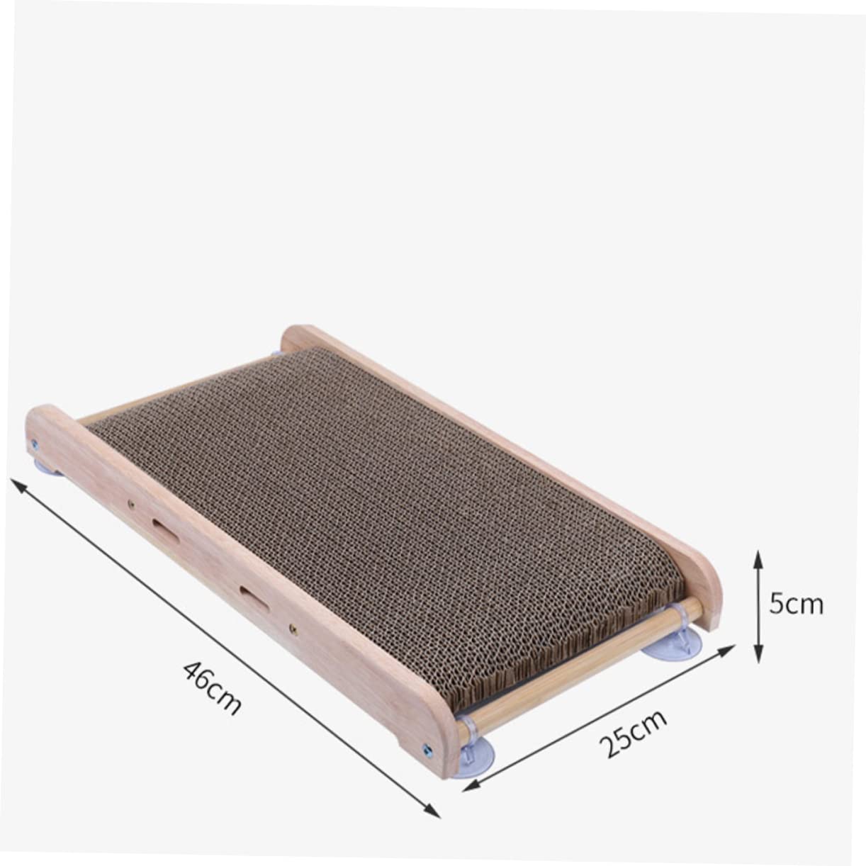 SUPVOX Brown Cat Scratcher Wood Scratch Post Cardboard Scratch Mat Pet Supplies