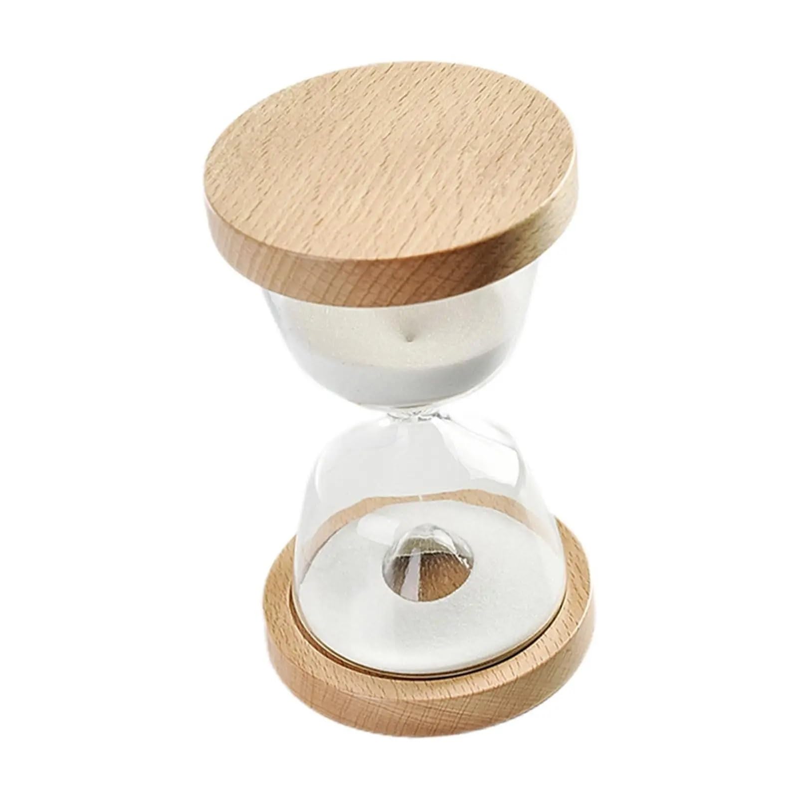 Wooden Hourglass Timer, Hourglass Sand Timer Wood Base 15 Min Decoration Clock, Brown(Light Brown)