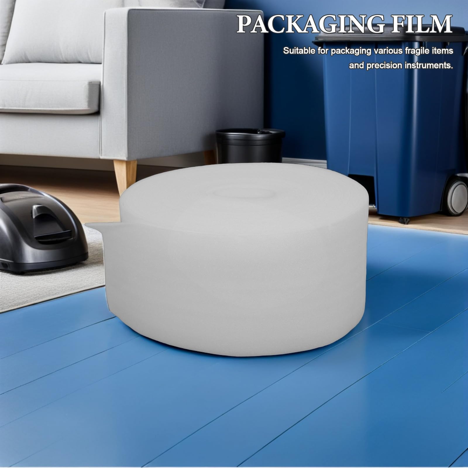 DOITOOL Rollo de espuma para embalaje: Envoltura de espuma de 25 m x 25 cm de ancho - Materiales de embalaje para artículos frágiles - Láminas de amortiguación para platos, vasos y protección