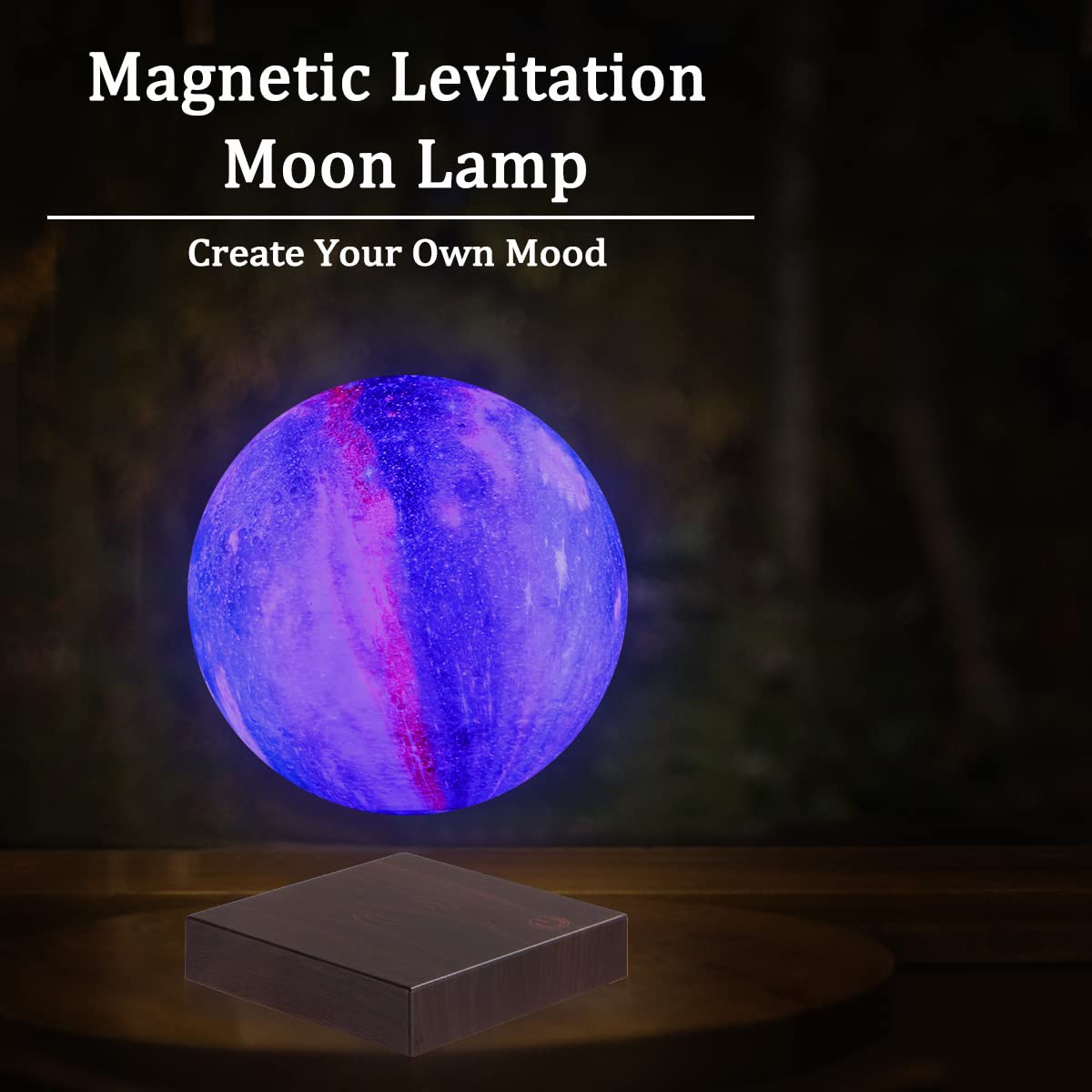 Lampada lunare a levitazione Levitazione magnetica Stampa 3D Lampade galleggianti al chiaro di luna Sfera LED Luci notturne Luna Decorazioni per la camera Regalo creativo per bambini Amici (16 colori